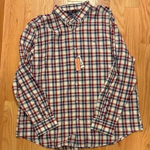 Vineyard Vines Red and Blue Plaid Shirt